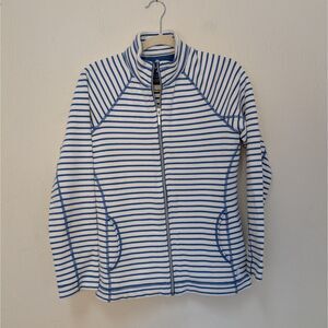 Tommy Bahama Women’s Aruba Full Zip Jacket  Bengal Blue White Stripes Size S